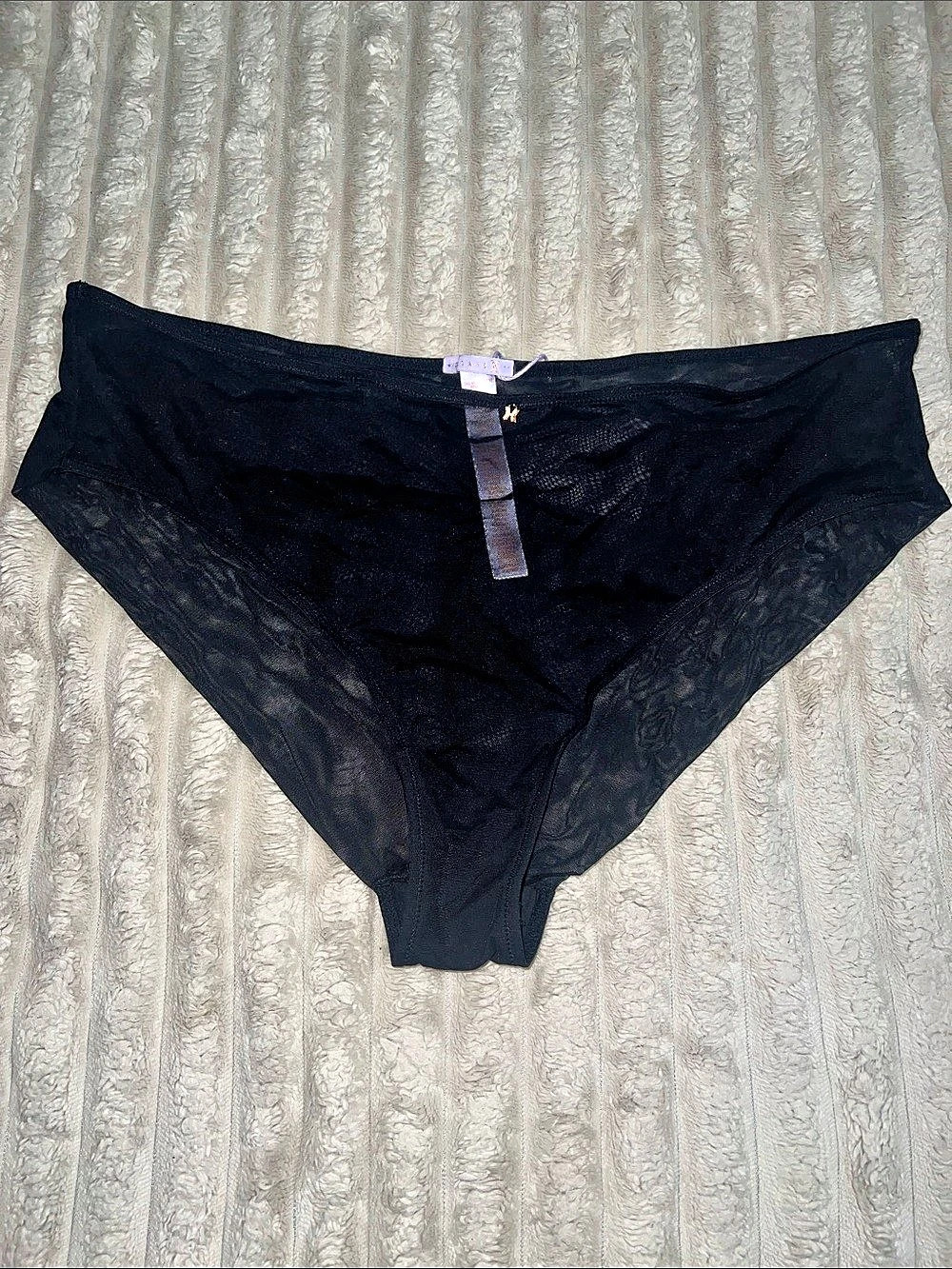 Savage X Fenty Black Lace Panty Size XS NWT
